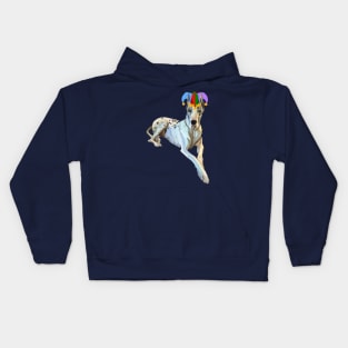 Court Jester Harlequin Great Dane Dog Kids Hoodie